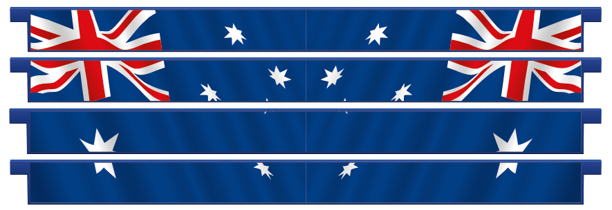 Planks > Straight Plank x 4 > Australian Flag