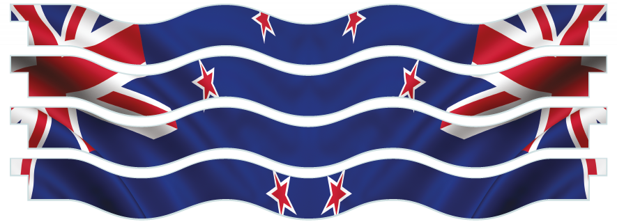 Planks > Wavy Plank x 4 > New Zealand Flag