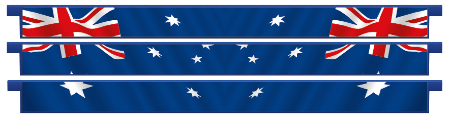 Planks > Straight Plank x 3 > Australian Flag