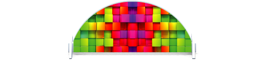 Fillers > Half Round Filler > Rainbow Cubes